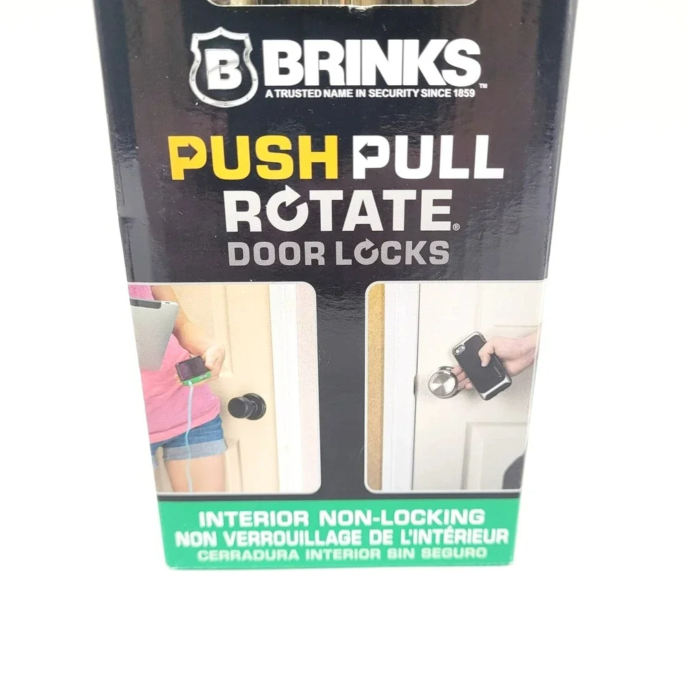 Brinks Push Pull Rotate Barrett Passage‎ Door Knob Polished Brass KW1 1.75